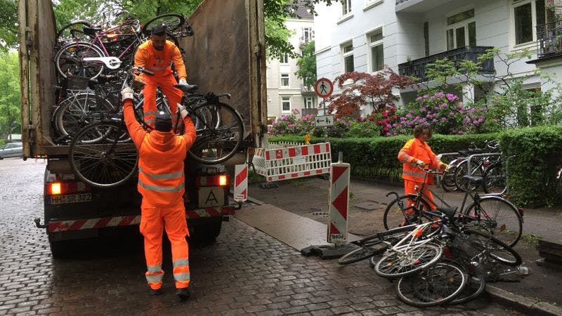 Rettet euer Fahrrad Stadtreinigung Hamburg beseitigt
