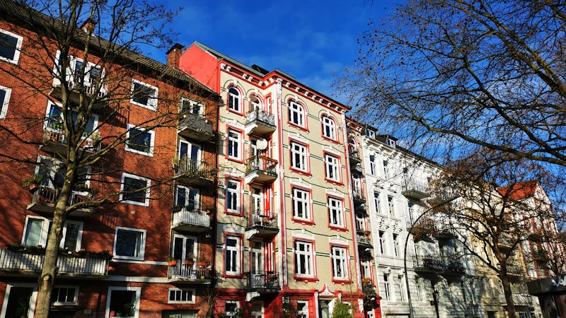 Altbauten in der Bismarckstraße Eimsbüttel