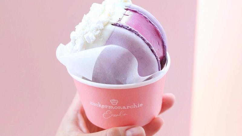 Macaron-Eis vom Eissalon der Zuckermonarchie